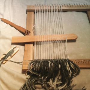 Shed stick, weaving comb, shuttle, loom with nails - weaving materials